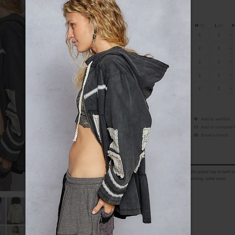 POL Black and Gray Patchwork Jacket
NEW Without T… - image 3